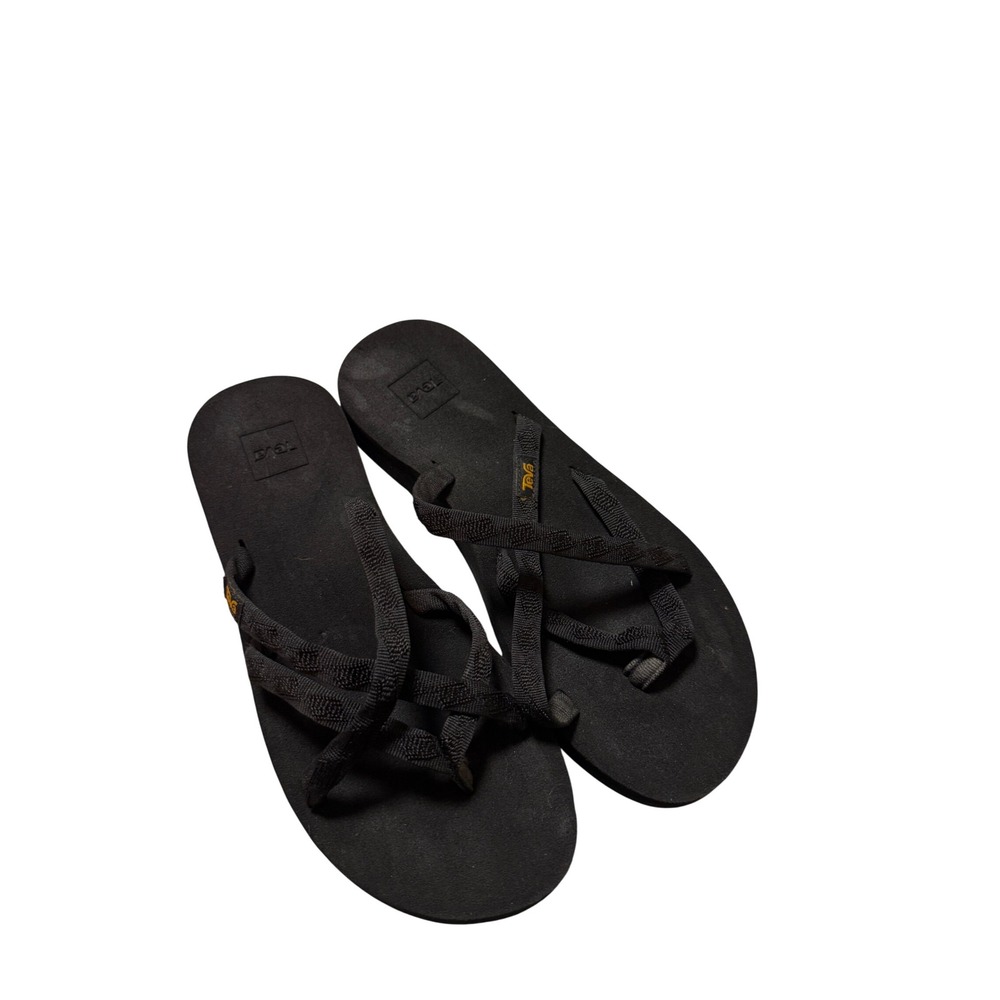 NWOT Teva Women Flip-Flops Black Multi-strap Crisscross Size 9 Lightweight